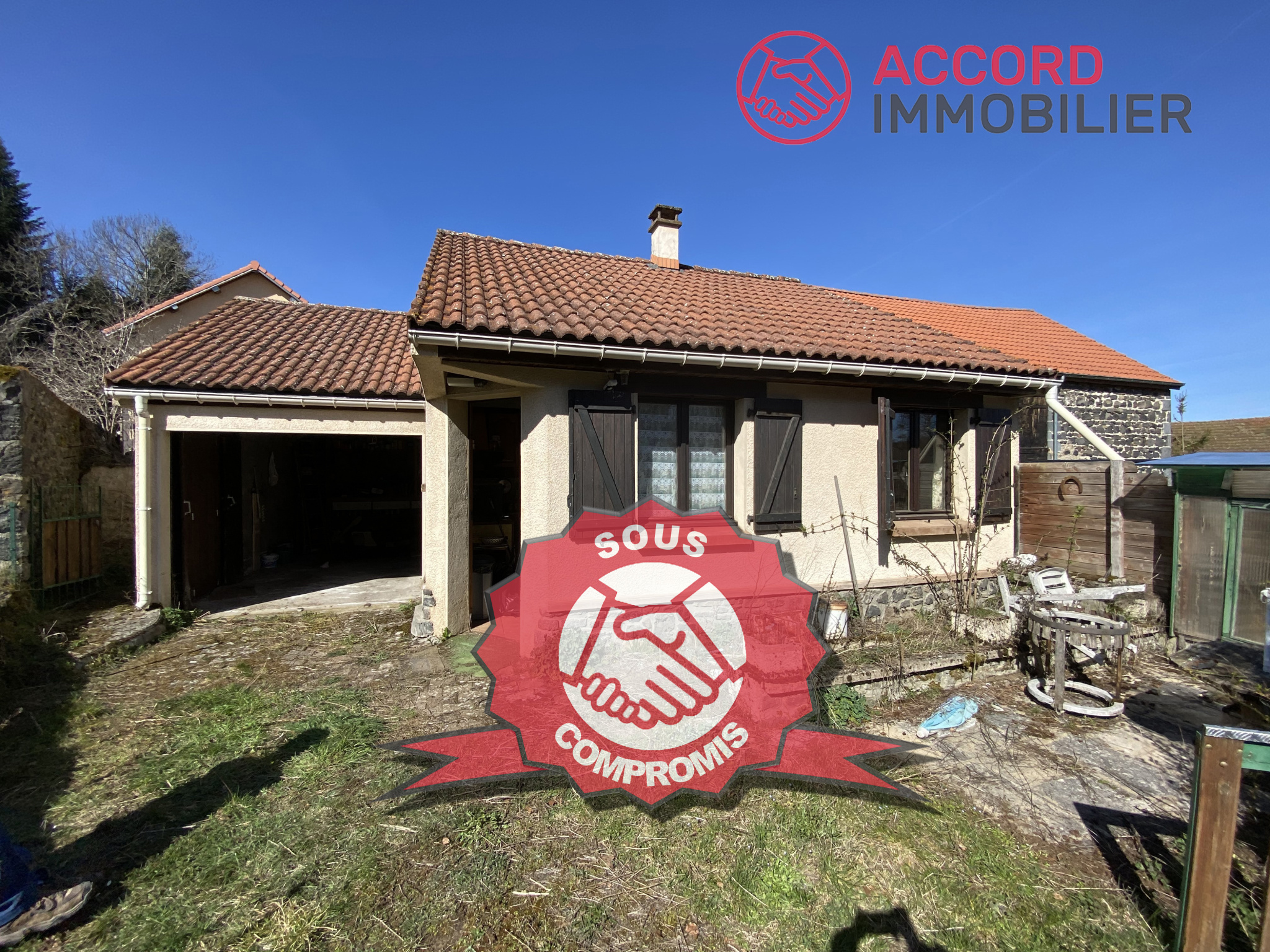 vente MAISON PLAINPIED AVEC GARAGE ET JARDIN à SaintOursLesRoches Accord Immobilier vente MAISON PLAINPIED AVEC GARAGE ET JARDIN à SaintOursLesRoches Accord Immobilier